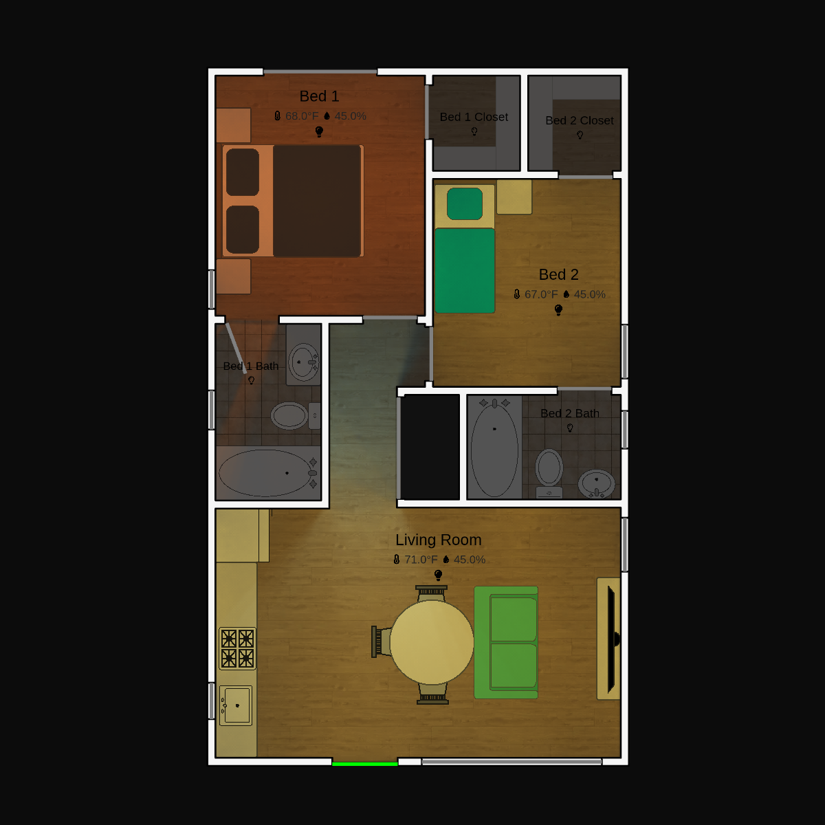 2 Bedroom floorplan